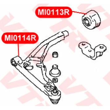 Сайлентблок нижнего рычага передней подвески, задний VTR MI0113R-1