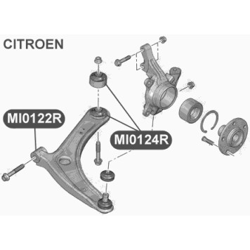 Сайлентблок рычага передней подвески, передний VTR MI0122R-3