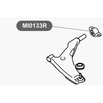 Сайлентблок рычага передней подвески, задний (без кронштейна) VTR MI0133R-1