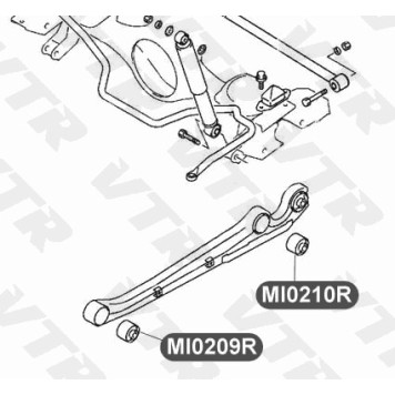 Сайлентблок продольного рычага задней подвески, задний VTR MI0210R-1