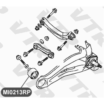 Сайлентблок полиуретановый продольного рычага задней подвески VTR MI0213RP-1