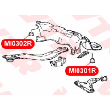 Сайлентблок подрамника передней подвески VTR MI0301R-1