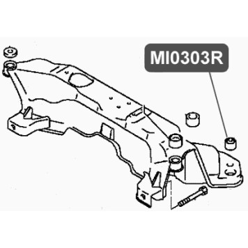 Сайлентблок подрамника передней подвески, внутренний VTR MI0303R-1