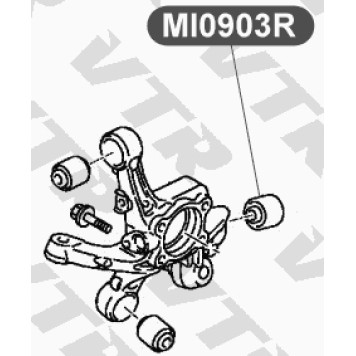 Сайлентблок цапфы задней подвески, задний VTR MI0903R-1