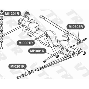 Втулка амортизатора задней подвески, нижняя VTR MI1001R-1