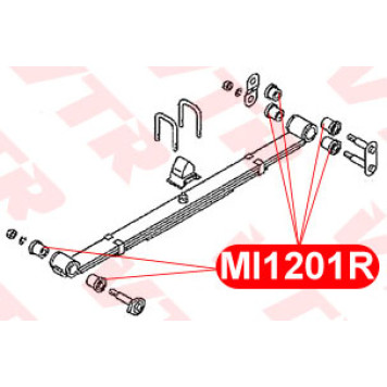 Втулка рессоры передней и задней подвесок VTR MI1201R-1