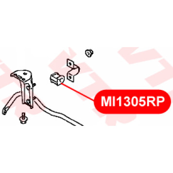 Втулка полиуретановая стабилизатора задней подвески VTR MI1305RP-1