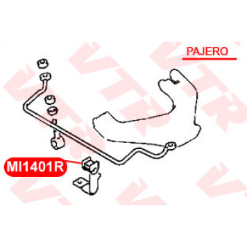 Втулка стабилизатора передней подвески, внутренняя VTR MI1401R-1