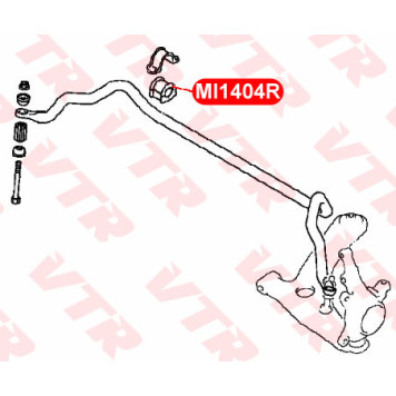 Втулка стабилизатора передней подвески, внутренняя VTR MI1404R-1