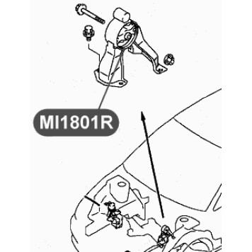 Сайлентблок задней подушки двигателя VTR MI1801R-1