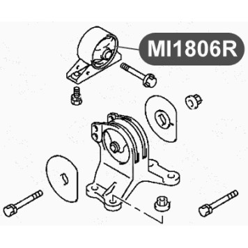 Сайлентблок подушки двигателя VTR MI1806R-1