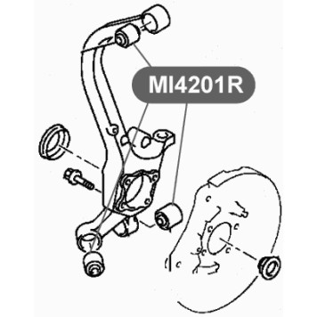 Сайлентблок цапфы задней подвески VTR MI4201R-1