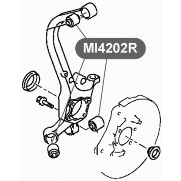 Сайлентблок цапфы задней подвески VTR MI4202R-1