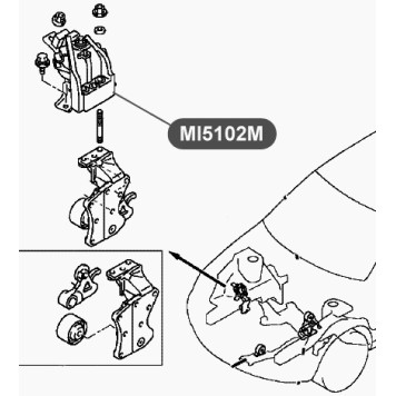 Подушка двигателя, правая, гидравлическая VTR MI5102M-1