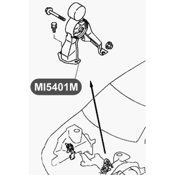 Подушка двигателя, задняя VTR MI5401M-1