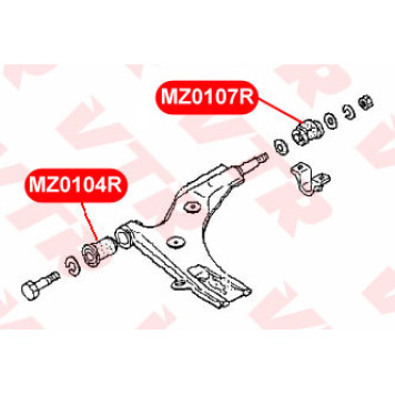 Сайлентблок нижнего рычага передней подвески, задний VTR MZ0107R-1