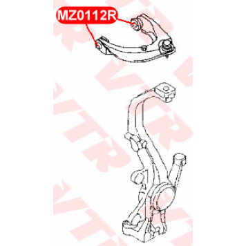 Сайлентблок верхнего поперечного рычага передней подвески VTR MZ0112R-1