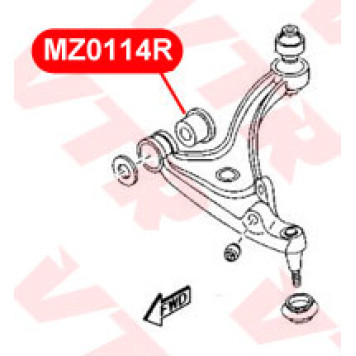 Сайлентблок нижнего рычага передней подвески, передний VTR MZ0114R-1