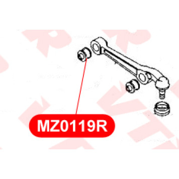 Сайлентблок рычага передней подвески, внутренний VTR MZ0119R-1
