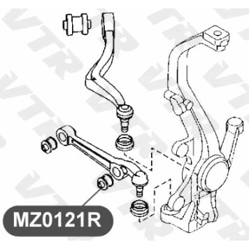 Сайлентблок рычага передней подвески, наружный VTR MZ0121R-1