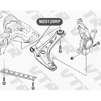 Сайлентблок полиуретановый рычага передней подвески, передний VTR MZ0129RP-1