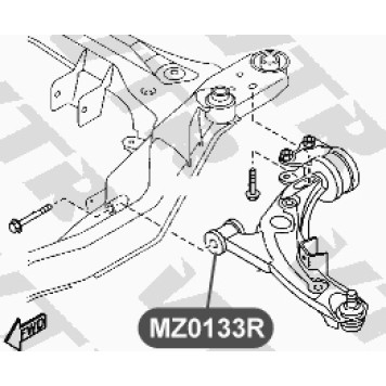 Сайлентблок рычага передней подвески, передний VTR MZ0133R-1