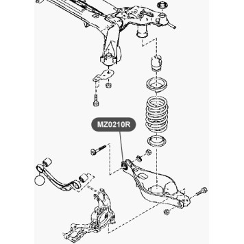 Сайлентблок рычага задней подвески VTR MZ0210R-1