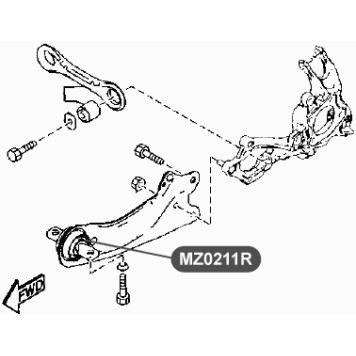 Cайлентблок продольного рычага задней подвески VTR MZ0211R-1