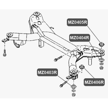 Сайлентблок балки задней подвески VTR MZ0405R-1