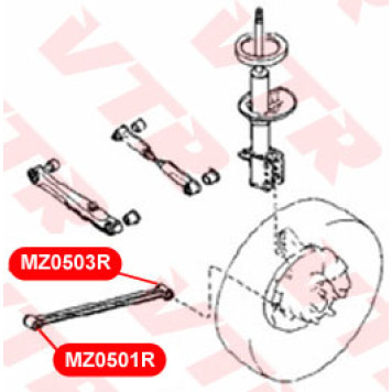 Сайлентблок продольной тяги задней подвески, задний VTR MZ0503R-1