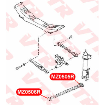 Сайлентблок продольной тяги задней подвески, передний VTR MZ0506R-1