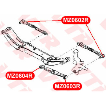 Сайлентблок поперечной тяги задней подвески, наружный VTR MZ0602R-2