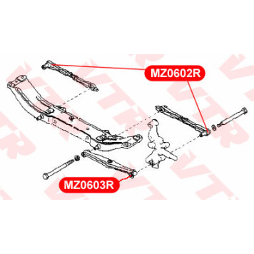 Сайлентблок передней поперечной тяги задней подвески, наружный VTR MZ0603R-1