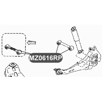 Сайлентблок полиуретановый поперечной тяги VTR MZ0616RP-1
