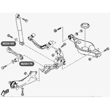Сайлентблок поперечной тяги VTR MZ0618R-1