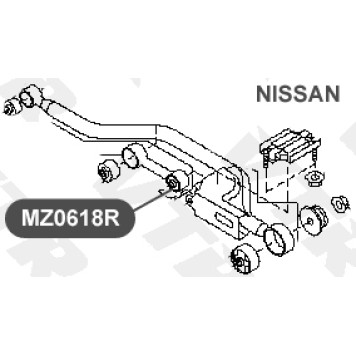 Сайлентблок поперечной тяги VTR MZ0618R-2
