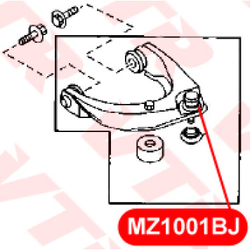 Опора шаровая верхнего рычага передней подвески VTR MZ1001BJ-1