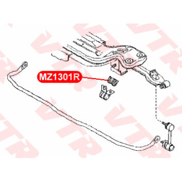 Втулка стабилизатора задней подвески, внутренняя VTR MZ1301R-1