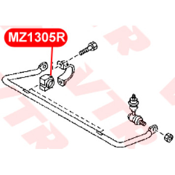Втулка стабилизатора задней подвески VTR MZ1305R-1