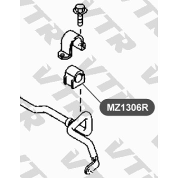 Втулка стабилизатора задней подвески VTR MZ1306R-1