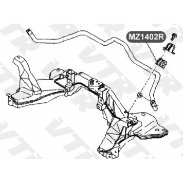 Втулка стабилизатора передней подвески, внутренняя VTR MZ1402R-1