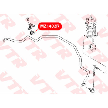 Втулка стабилизатора передней подвески VTR MZ1403R-1