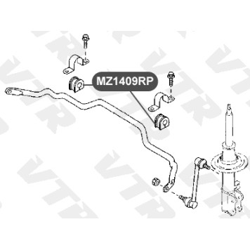 Втулка полиуретановая стабилизатора передней подвески VTR MZ1409RP-1
