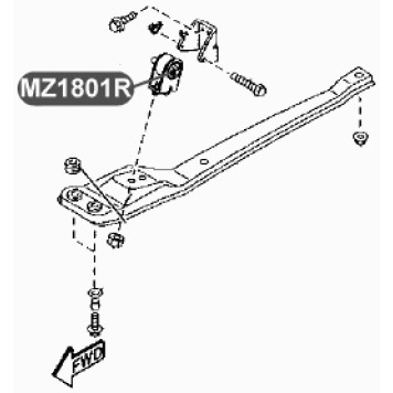Сайлентблок передней подушки двигателя VTR MZ1801R-1