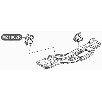 Сайлентблок подушки двигателя VTR MZ1802R-1