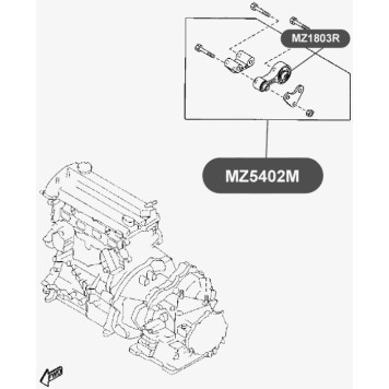 Сайлентблок подушки двигателя VTR MZ1803R-1