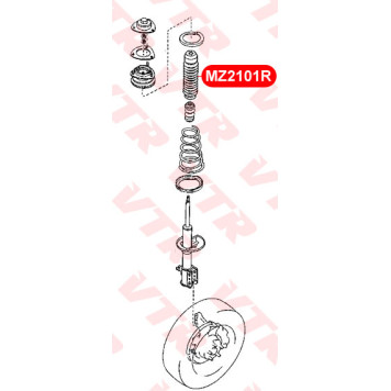 Чехол стойки амортизатора задней подвески VTR MZ2101R-1