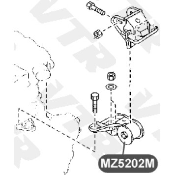 Подушка двигателя, левая VTR MZ5202M-1