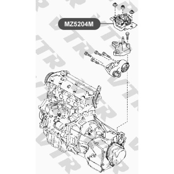Подушка двигателя, левая VTR MZ5204M-1