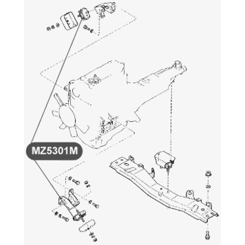 Подушка двигателя, передняя VTR MZ5301M-1